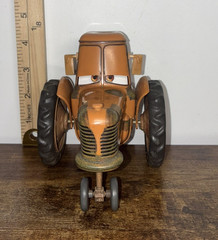RARE Disney Pixar Cars Chewall Tractor Pull Back and Tip 4 IN Working sound/eyes