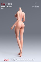 US YM501 1/6 Pale Seamless Body Big Breast Slender Waist Details Female Figure