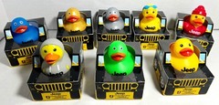Jeep Branded 2″ Ducks in Paper Jeep 4×4 Box Set Of 8 W/ Some UV Reflective *READ