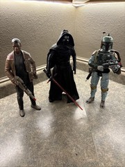 Star Wars Talking Figures 13.5” Boba Fett, Finn, Kylo Ren ALL WORK! Collectibles