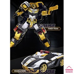 Metal Cardbot ULTIMATE BLUECOP Black Edition Patrol Car Robot Korean Toy