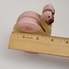 Holztiger Flamingo Wood Toy Lot of 2 Pink Bird Animals