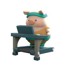 TOP Lulu The Piggy Blind Box Figures – Fitness Club Series Home Desk Decorations