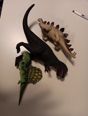 Dinosaurs Lot Toys Action Figure Mixed Hard Plastic 9+” Long REALISTIC 3pc