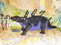 The First Gods STEGOSAURUS Lost World Creations PLA Figure With Trading Card