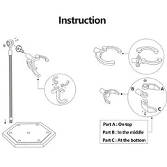 8PCS Action Figure Stand with Adjustable Metal Support Arm, Action Figure Clear