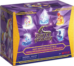 , Magic Gemstone Collectibles Pack with 5 Unicorn Toy Figures & Display Bases, D