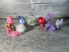 Disney Princess Palace Pets Figure Toy Furry Tail Crown Lot of 6 Cats Bunny Pony