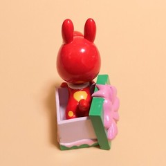 Rose O’Neill KEWPIE Bab as Red Rody Horse Gift BOBBLE HEAD 2.5″ Mini Figure Toy