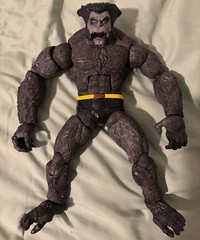 Beast Gorilla Action Figure Plastic Gray Black Yellow Red w/ Belt