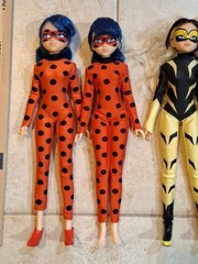 Miraculous Lady Bug Dolls Action Figures Lot 6 Cat Noir Queen Bee Bunnyx