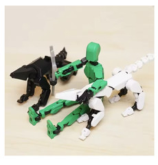 T13 Titan Articulated Robot Figure with Dog Model Toy