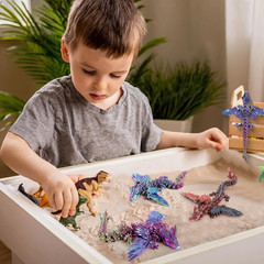 3D Printed Dragon with Wings, 9″ Articulated Winged Dragon for Home Office Decor