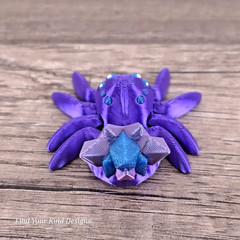 Crystal Spider 3D Printed Articulated Flexi Fidget Toy Gift – 2″ Long