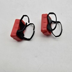The A-TEAM B.A. BARACUS [Mr. T] & HANNIBAL Red Tool Backpack Accessory Lot Of 2
