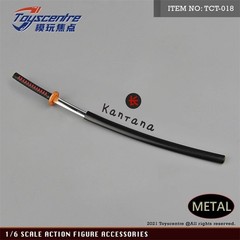 1/6 scale Katana Japanese Samurai Sword For Miyamoto Musashi 12″ Action Figure