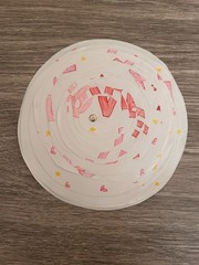 I Love You Paper Puzzle Solvable Item, Handmade; White, Pink, and Red