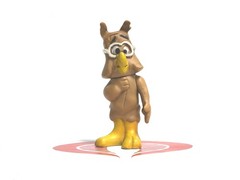 POGO Howland Owl PVC Plastic Figure Walt Kelly 1969 Figure YELLOW FEET