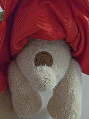 Handmade Fully Jointed 12inch Red Rose Brown Teddy Bear For Valentines Day