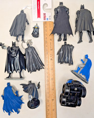 BATMAN Dark Knight PVC & Figure Lot x11 Batcycle Rider Hallmark Wheelies BTAS
