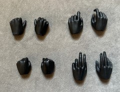 1/6 Female Black Gloved Hands For 12″ TBLeague Hot Toys PHICEN Worldbox Figure
