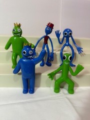 5 Pcs Rainbow Friends Action Mini Figures Toy Game Character Doll Blue Monster