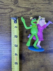 1980s-90s Applause Muppets Miss Piggy & Kermit Figure Cake Topper Birthday Theme