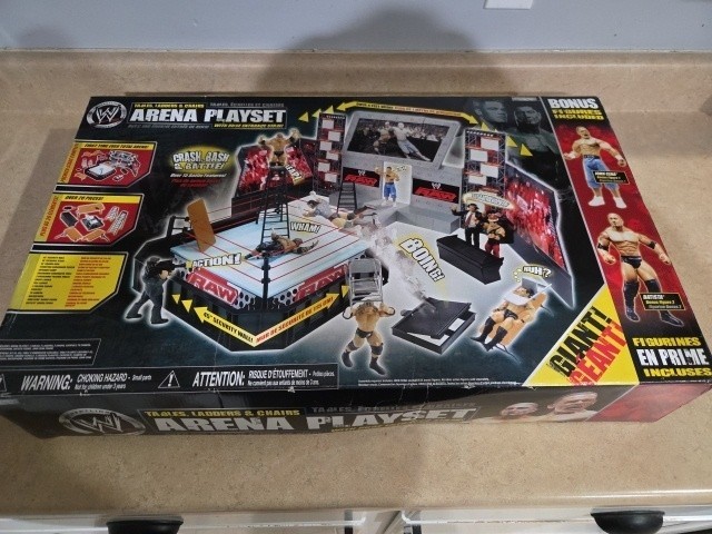 Sealed Jakks WWE Wrestling RAW Tables, Ladders and Chairs Arena Playset Ring