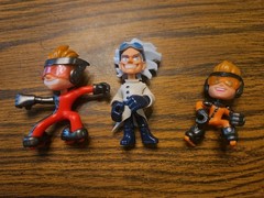 Ninja Kidz Ashton Myler ,Dr. Disaster Figures Lot of 3