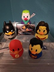 2.5″ WB and DC Rubber Ducks- Flash, Joker, Batman, Superman, and WonderWoman.