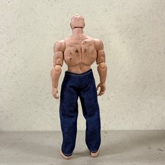 MO-VTJ-BU: 1/12 Blue Denim Jeans for 6″ Muscular figure body