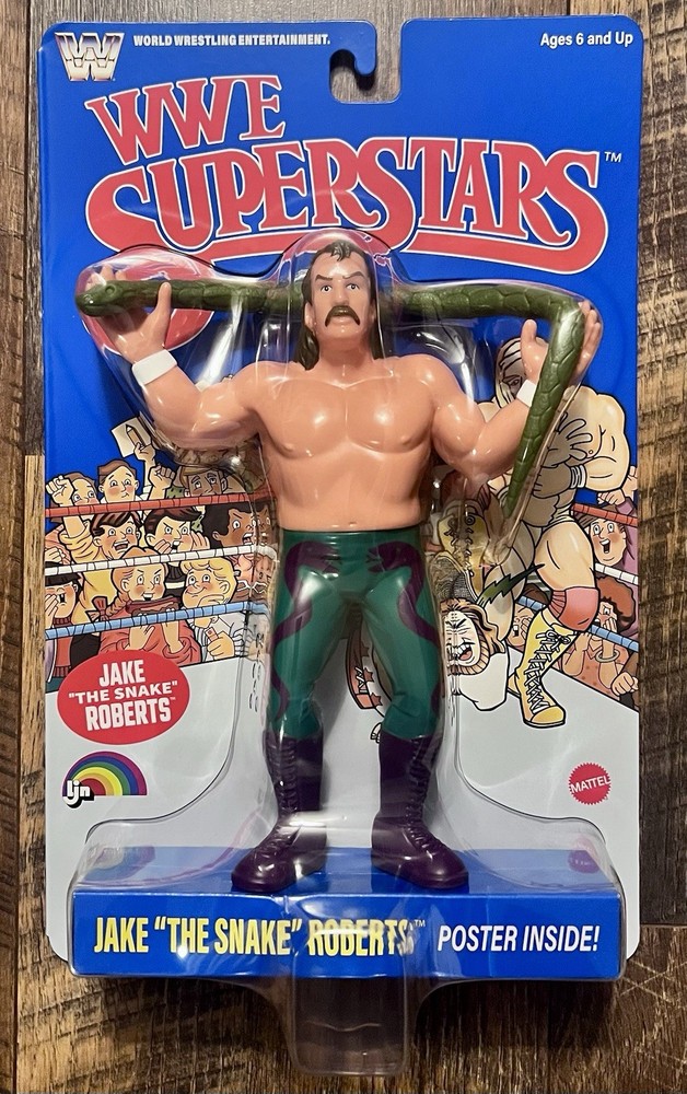 WWE WWF Mattel Jake The Snake Roberts LJN Series 3 Blue Card MOC 2026