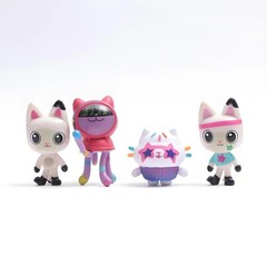 13pcs Anime Figure Gab Toy Smiling Cakey Catrat Hug Doll Mercat Cartoon Action