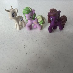 My Little Pony G4 Novelty Eraser Lot Rarity Cheerilee Fizzypop 4 Piece Set Toy