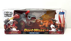 ZURU ROBO ALIVE DINO WARS RAPTOR T-REX 2 PACK DINOSAURS BATTLE SET LIGHTS SOUNDS