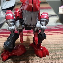 Plastic Action Figure Red Gray Black Yellow Transforming Robot T-Rex Toy