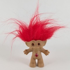 Ace Novelty Treasure Troll Doll Figure Red Hair Red Wishstone Vintage