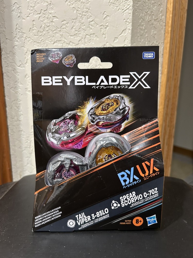 Beyblade X Tail Viper 3-85 Low Orb Spear Scorpio 0-70 Zapp Hasbro New Release