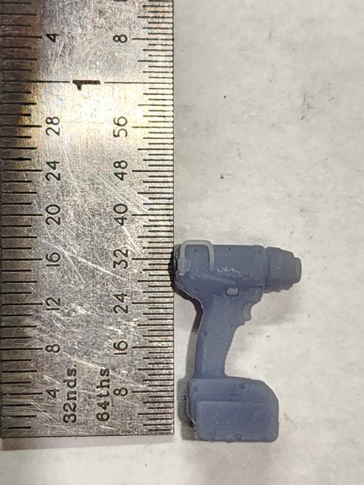 Miniature Heat Gun – 3D Printed Shop Tool Prop – Unpainted – 1:15