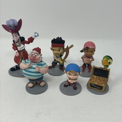 Jake and The Neverland Pirates Figures PVC Lot: Jake Hook Smee Izzy Cubby Skully