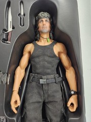 Hot Toys MMS 35 Rambo III 3 John J Rambo 1/6 Sylvester Stallone Open Complete
