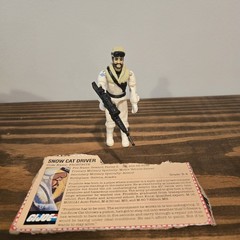 1985 G.I. Joe Snow Cat With Frostbite Driver. Complete. Hasbro ARAH. Read
