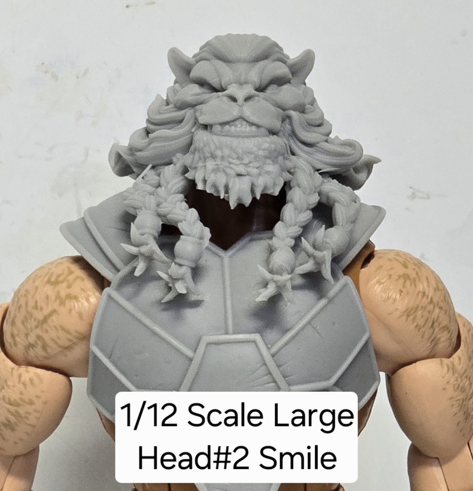 3d Print INBEATABLE BOY BATTLE BEAST HEAD#2 1:12 6″ Classified Legends SCALE