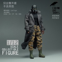 1/12 Male Long Overcoat Windbreaker Coat Clothes Fit 6” Soldier Figure Body Toy