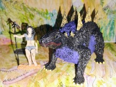 The First Gods STEGOSAURUS Lost World Creations PLA Figure With Trading Card