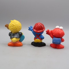 Sesame Street 2010 Hasbro 3” Figures Lot Big Bird Guitar Groover Fireman Elmo