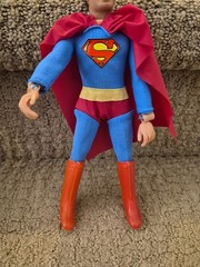 Mego Superman, Vintage 1972 Rare 4 Panel Box. Beautiful Mint Mego Superman.