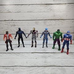 Marvel Avengers Lot Of 6 6″ Basic Action Figures Modern Adjustable Hasbro Hulk