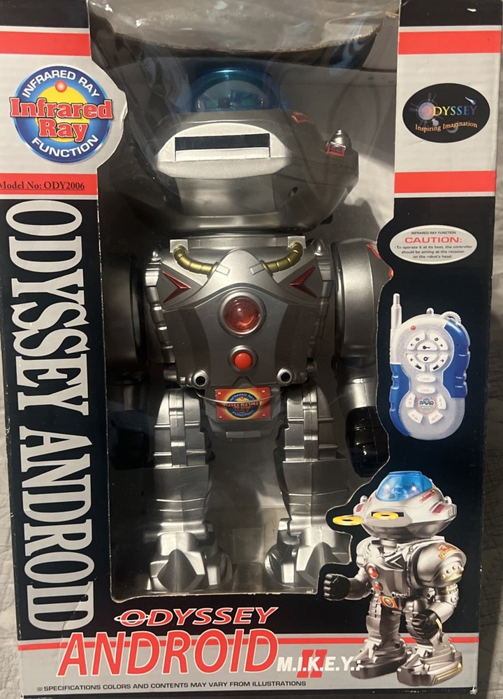 ODYSSEY ANDROID Vintage Robot MIKEY II Infared Ray -Remote – In Box New Item