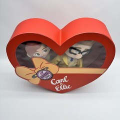 Disney Carl & Ellie Plush Doll Set Pixar Up Valentine’s Day Heart Box 12in New